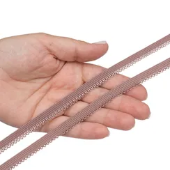 Резинка отделочная кофейно-розовая 9 мм (цв. 885), К-94/9