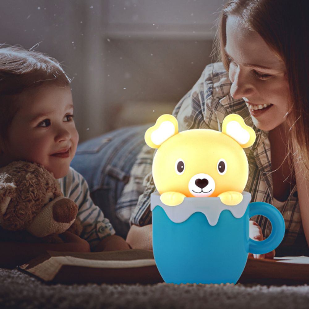 Ночник - светильник светодиодный ЭРА NLED-401-0.5W-BU аккумуляторный синий | Ночники