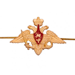 Эмблема на тулью золотая Орел МО