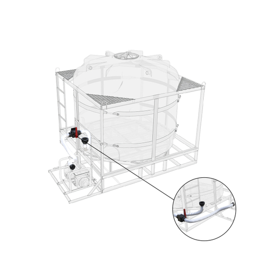 Комплект полного слива для мотопомпы G3 на одну емкость TR ЭкоПром(3,2кг;) - арт.557433
