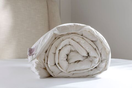 Одеяло пуховое кассетное с дышащими вставками, всесезонное German Grass Роял баланс Белый