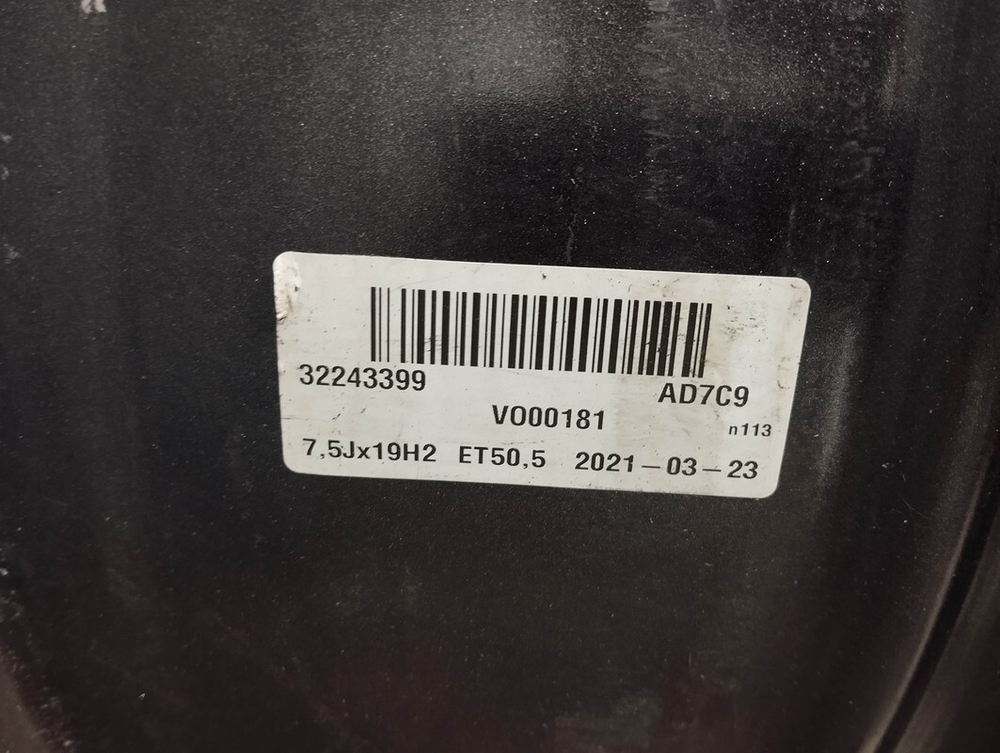 Диск колесный литой R19 Volvo XC60 2 17-нв Б/У Оригинал 32243399