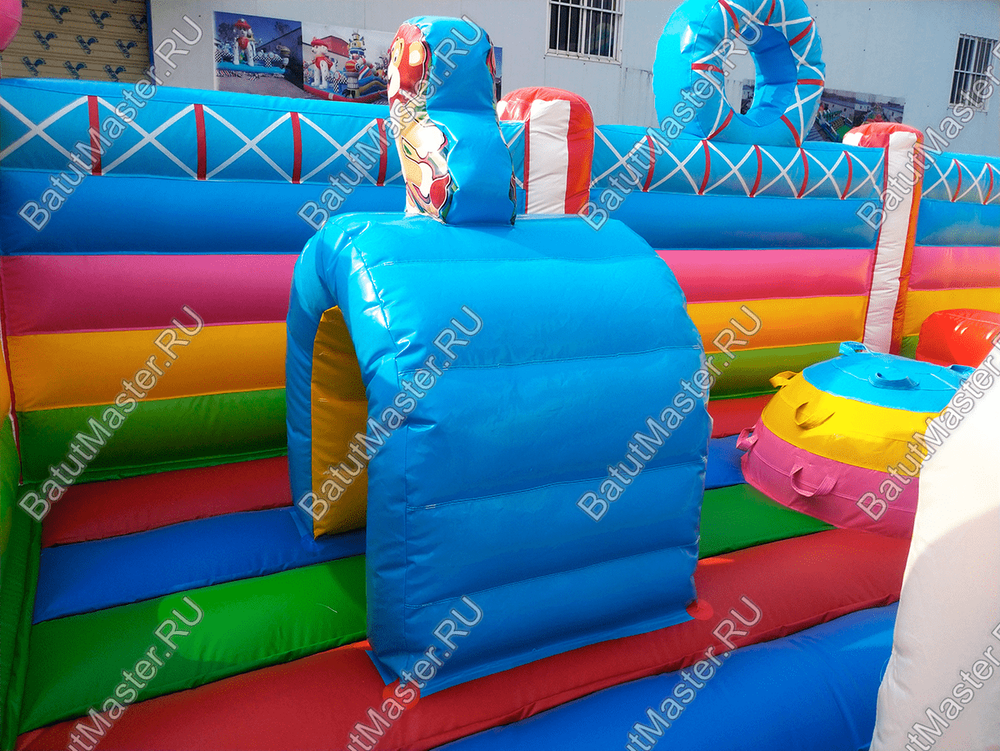 Коммерческий надувной батут "Парк развлечений" 15*8*8 м