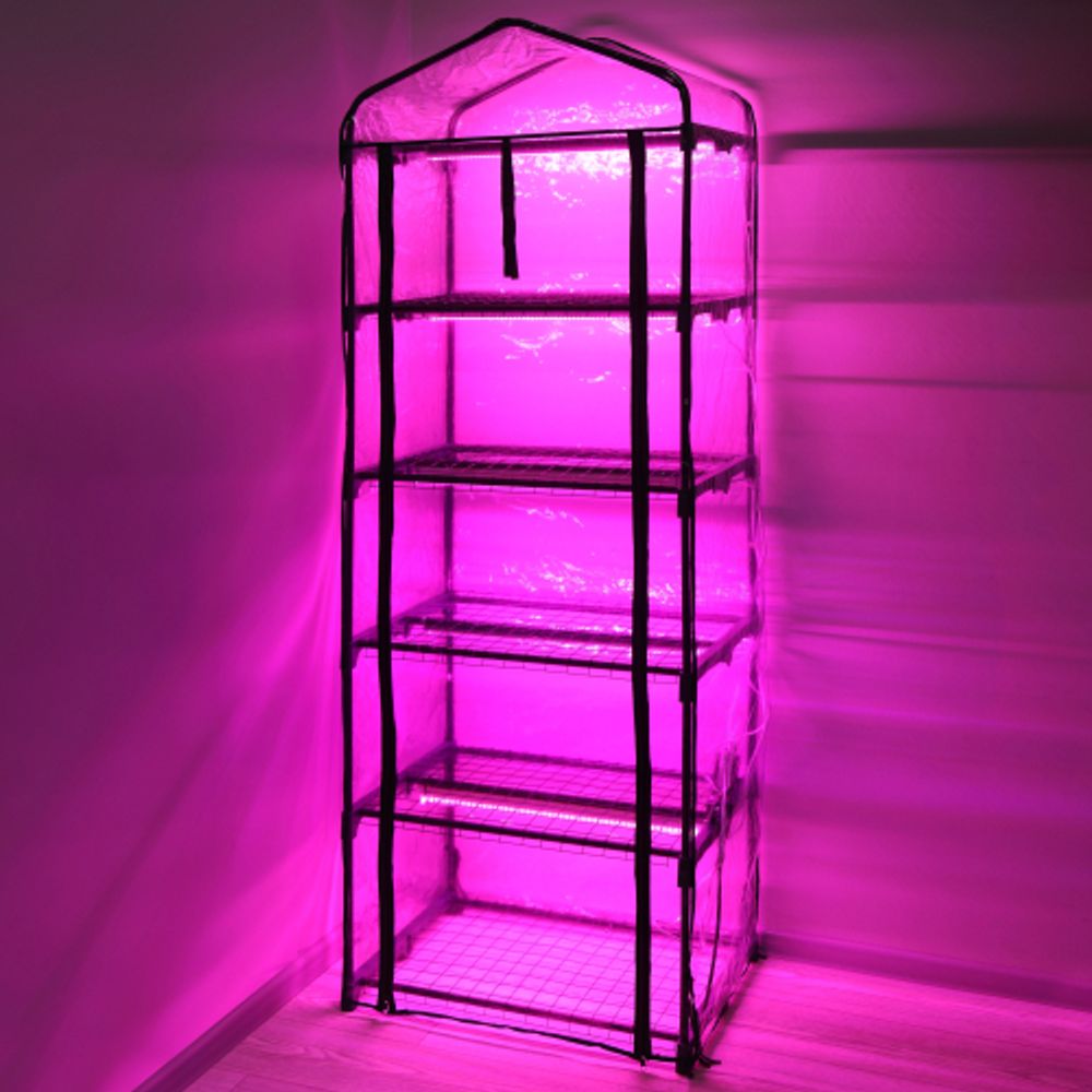 Теплица GREEN APPLE GA-House-5 со светильниками в комплекте 5 ярусов 1930х690х490 мм