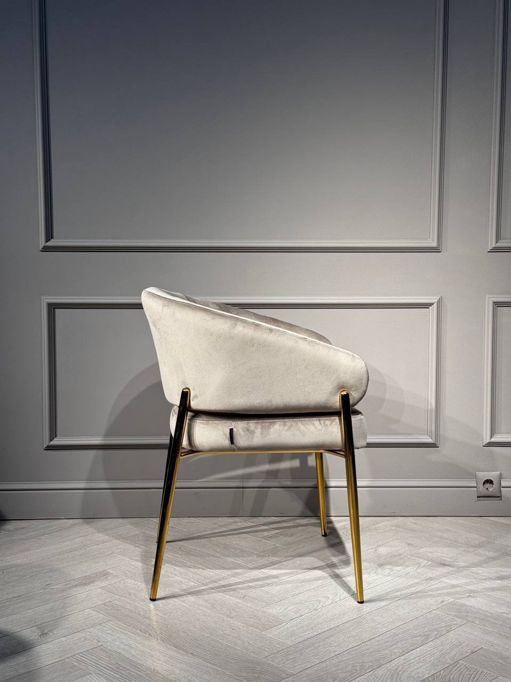 Стул обеденный Ist Casa Стелла, бежевый, глянцевое золото