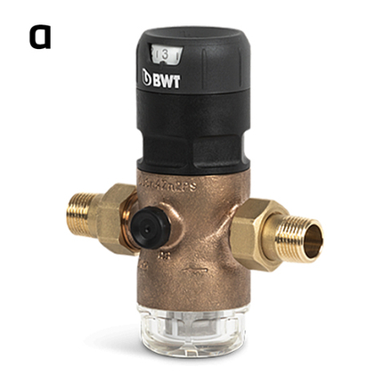 Редуктор давления D1 Red 1/2" для горячей воды, бронза