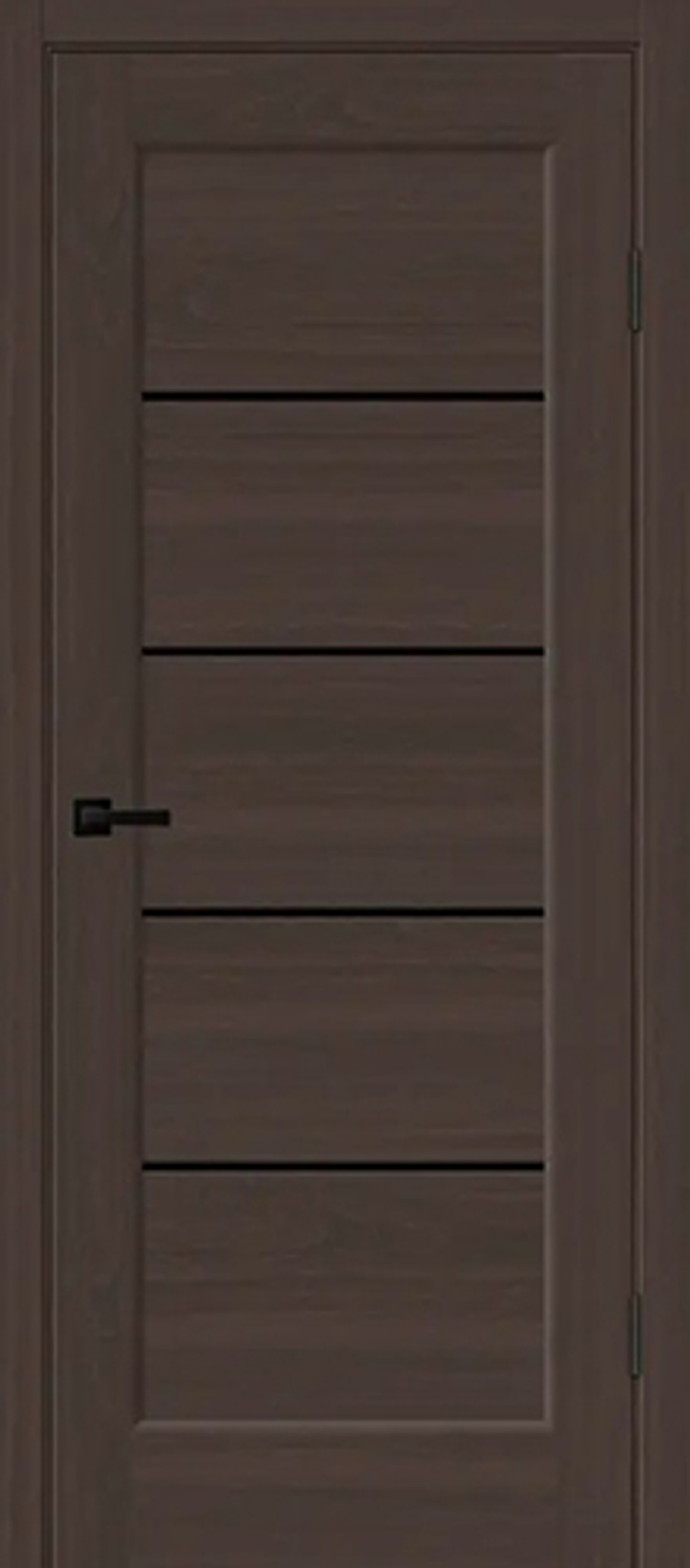 Межкомнатная дверь Velldoris Premier 1 PO Лакобель черное Орех американский шоколад
