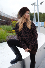 Трикотажный свитер лео шоколад