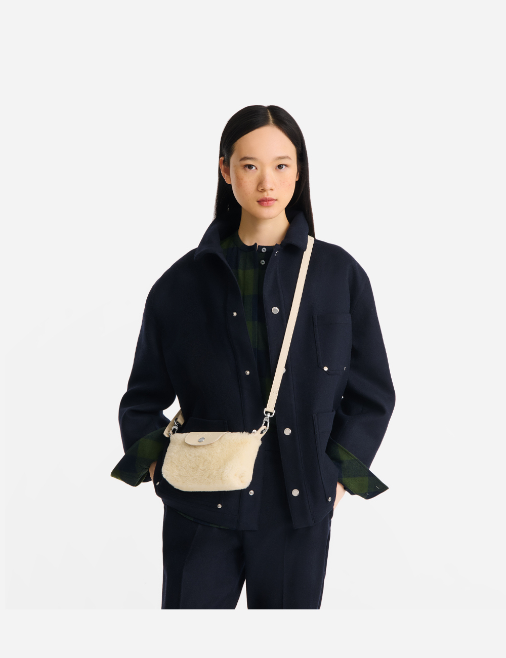 Longchamp Le Pliage Xtra XS Pouch "Ecru"