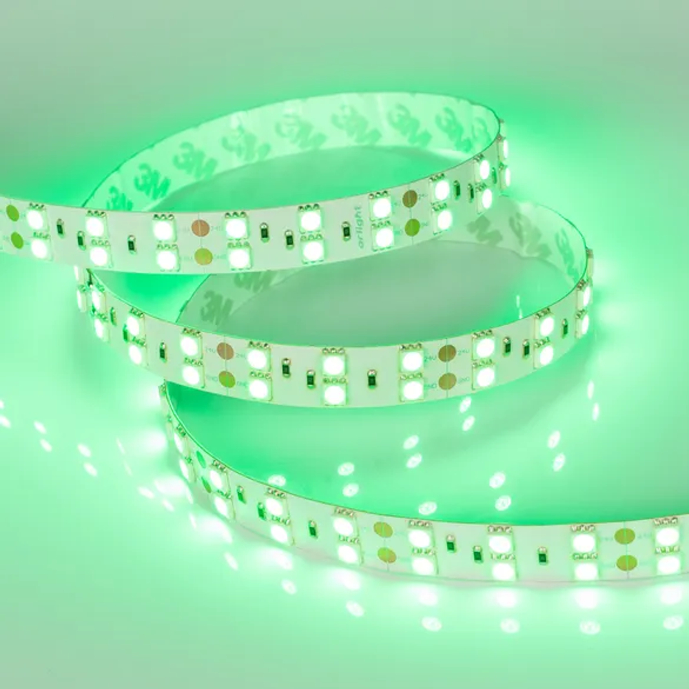 Светодиодная лента RT 2-5000 24V Green 2x2 (5060, 600 LED, LUX) (Arlight, 28.8 Вт/м, IP20) 011262
