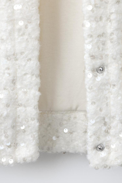 ZARA БОМБЕР С ПАЙЕТКАМИ, ЭКРЮ