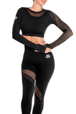 Лонгслив BODY ENGINEERS Motus 2.0 Crop Top Black