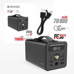 Портативный аккумулятор DEESPI JS04 70000 mAh 22.5W+ PD 20W (черный)