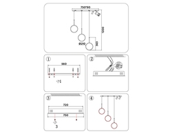 Ambrella Подвесной светодиодный светильник с пультом LineTech FL5278