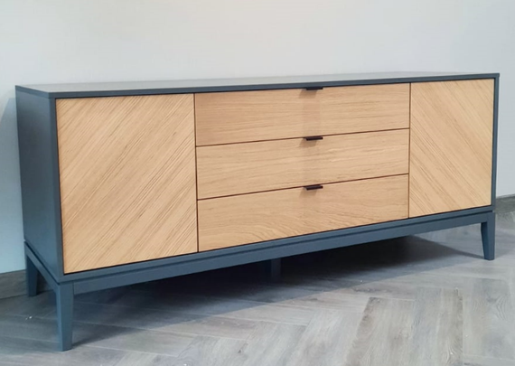 Тумба Fjord 2 двери 3 ящика (темно-серый)