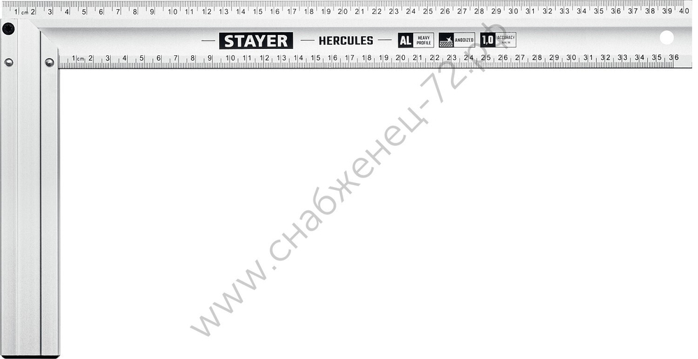 STAYER 400 мм, жесткий столярный угольник, Professional (3432-40)