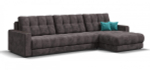 Угловой диван Босс Макс Велюр Алькантара серый