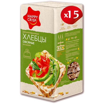 Хлебцы Злаковый коктейль Овсяные со льном 60 гр