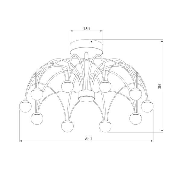Потолочная светодиодная люстра Eurosvet Ragno 90035/10 LED черный