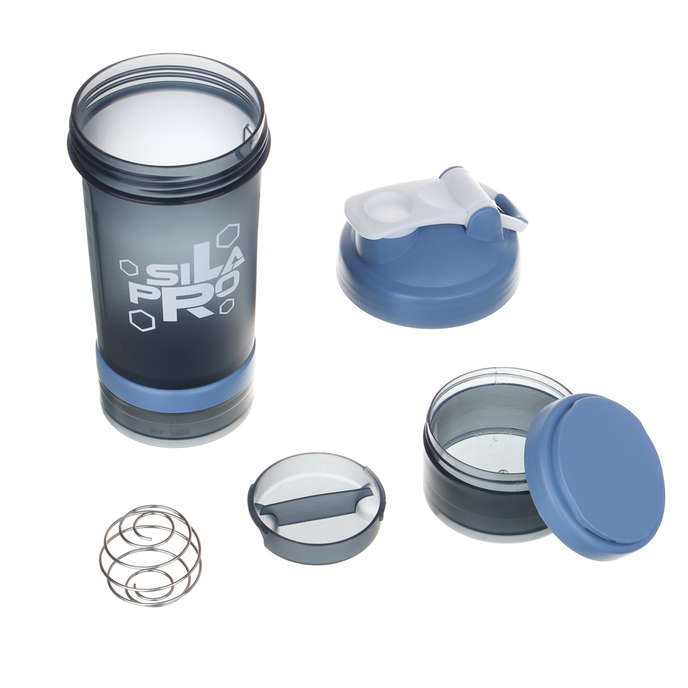 SILAPRO Шейкер спортивный 3 в 1, 500 мл, 26х8см, PC, 4 цвета