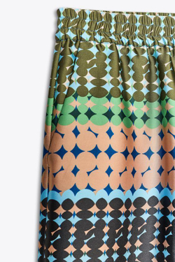 ZARA БРЮКИ ИЗ АТЛАСА С ПРИНТОМ, РАЗНОЦВЕТНЫЙ