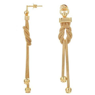 Серьги "Узлы" динамичные в итальянском стиле