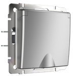 W1171206/ Розетка влагозащ. с зазем. с защит. крышкой и шторками (серебряный) W1171206