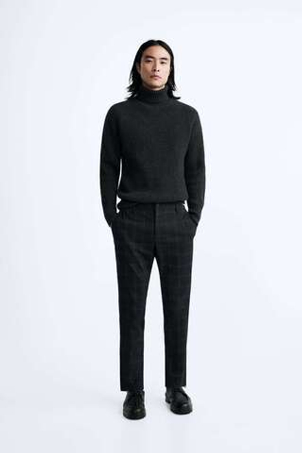 ZARA БРЮКИ SLIM FIT COMFORT, СИНИЙ