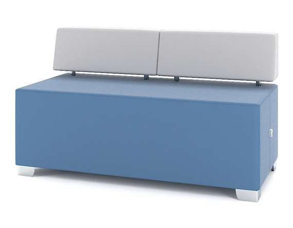 Секция 2-х местная без подлокотников 130*65*75