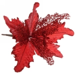 Украшение новогоднее «Пуансеттия-Нежность» 23 см, Красный