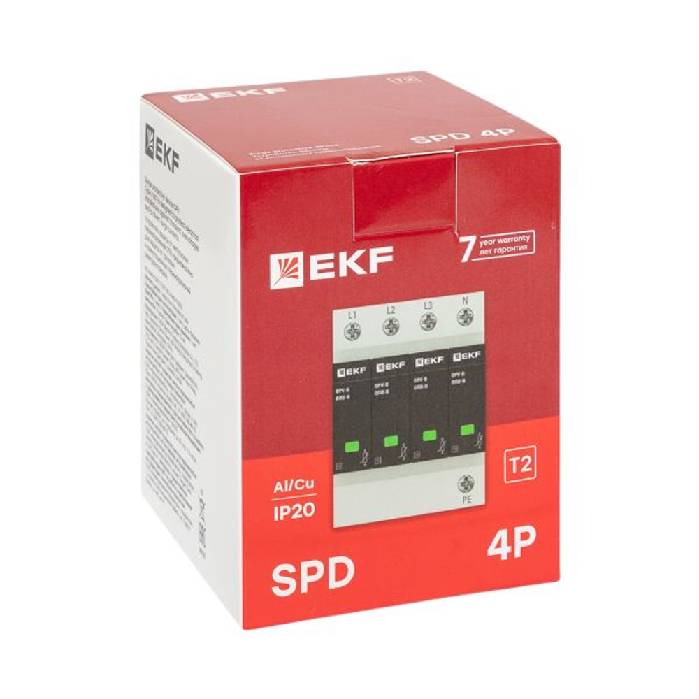 Ограничитель импульсных напряжений ОПВ-B/4P In 30кА 440В с сигн. EKF PROxima