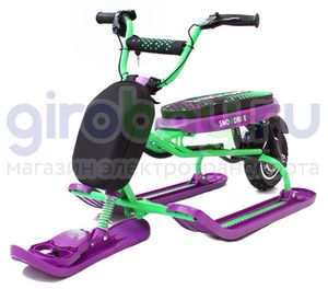 Детский электроснегокат SnowRazor 500W - Фиолетово-зеленый