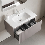 Тумба подвесная Sancos Snob R 1.0 с одним ящиком 790х445х406, Doha Soft, SNR1.080SM