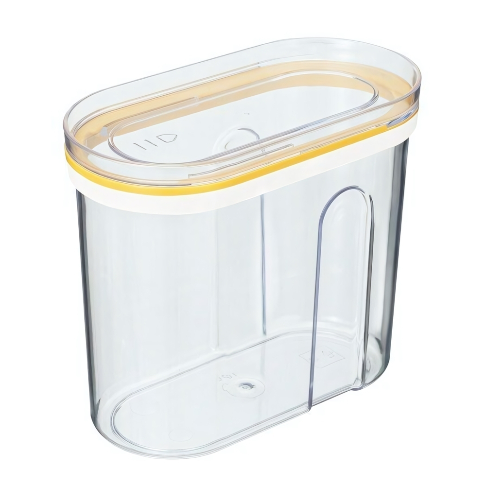 Ёмкость для сыпучих продуктов с крышкой (слайдером) 0,75л (желтый)