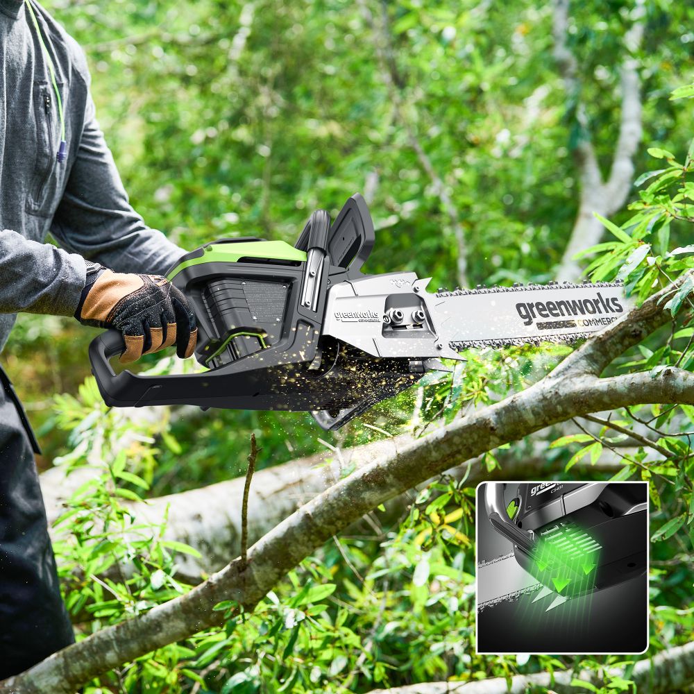 Цепная пила аккумуляторная Greenworks OCS800, 82V, 5,0 кВт, 50 см, бесщеточная, без АКБ и ЗУ (2009707)