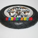 Колесо для детской коляски №005048 надув 10дюймов без вилки 47-152 10х1,75х2 (металлизация)