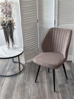 Стул РОССО 360 град. поворот. B5 Капучино, велюр / черный каркас, М-City