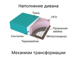 Диван "Барселона 4" (Раш-15, 1 категория)