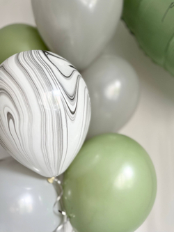 Воздушные шары для папы, оливковое сердце №3605