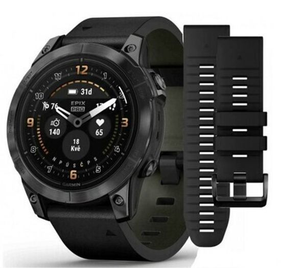 Смарт-часы Garmin EPIX Pro (Gen 2) Sapphire Edition 47 mm, Carbon Gray + black silicone watch band 010-02803-30