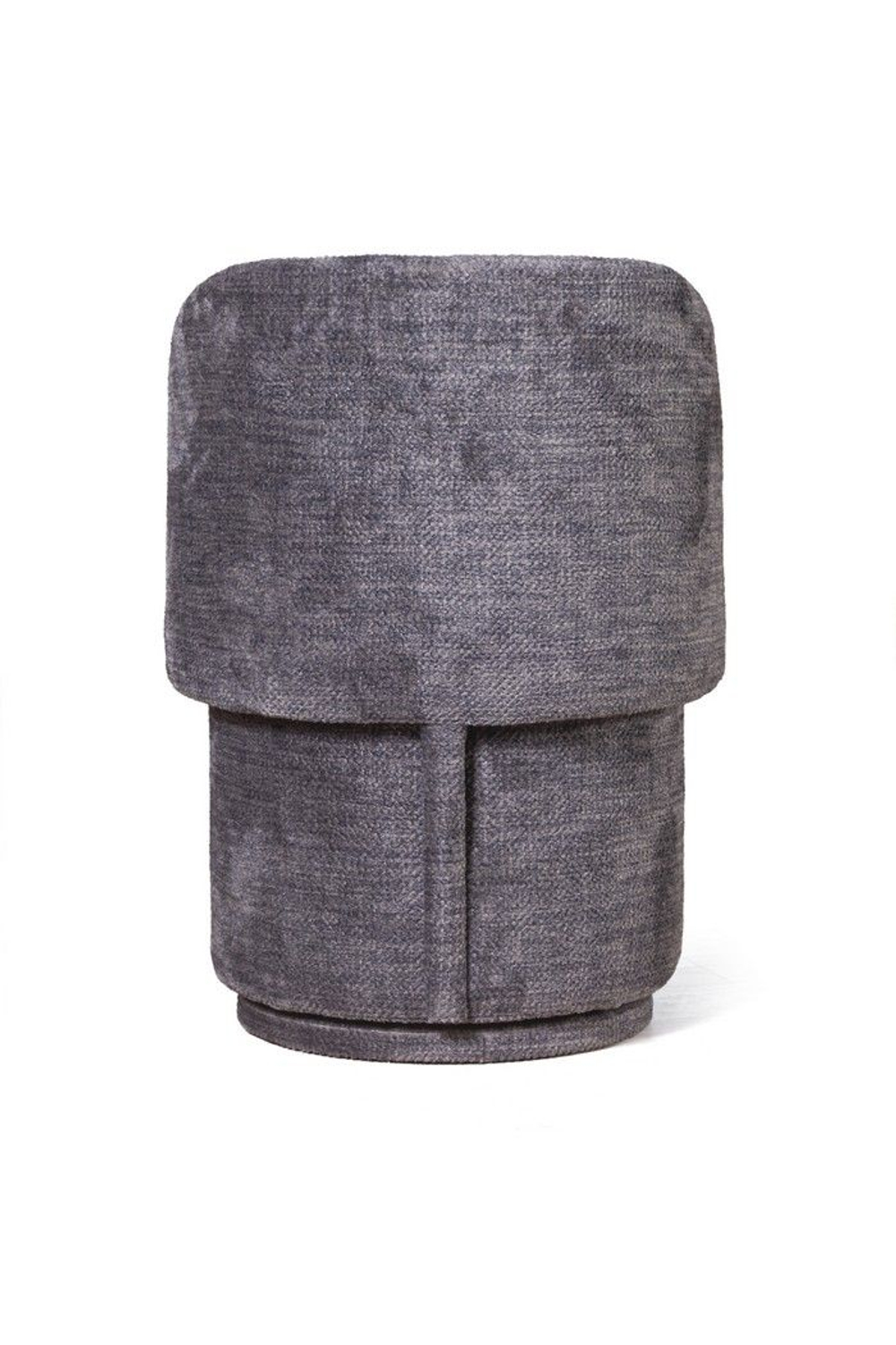 Пуф с кручением Bubble, микромех Rozy dark grey