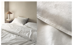 Пододеяльник Zara Home, лён 100%, однотонный, 7150/088