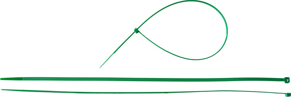 ЗУБР КС-З1, 4.8 x 400 мм, нейлон РА66, 100 шт, зеленые, кабельные стяжки, Профессионал (309060-48-400)