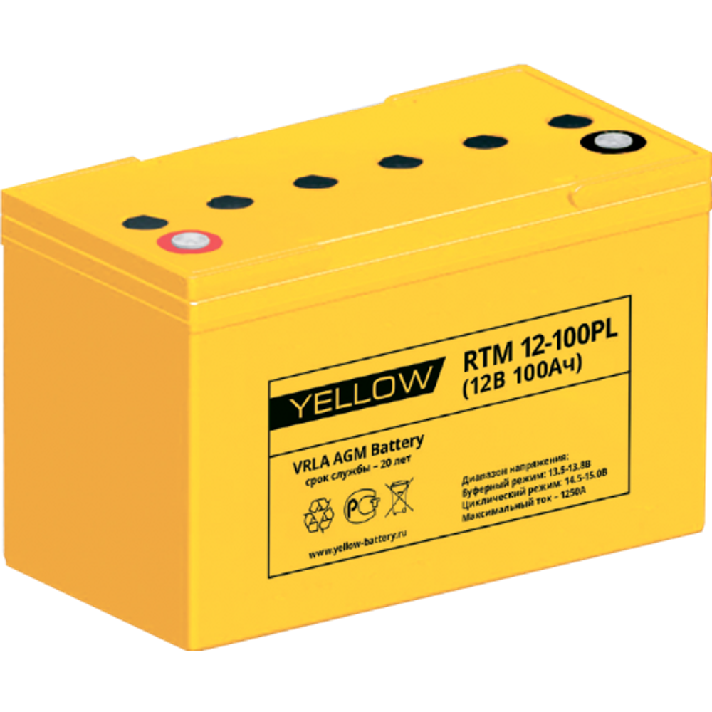 Аккумуляторная батарея Yellow RTM 12-100PL