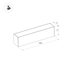 Светильник MAG-FLAT-25-L1000-30W Warm3000 (BK, 100 deg, 24V) (Arlight, IP20 Металл, 5 лет) 034216