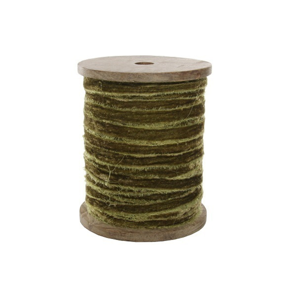 Лента вельве зелёная [Арт. 56309]