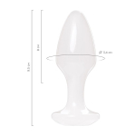 Белая акриловая анальная втулка 9,5см ToyFa Basic 881306-10