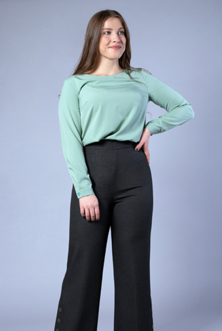 Брюки прямые 3479ВЕ, зел.лапка #341ЗЛ023479ВЕ