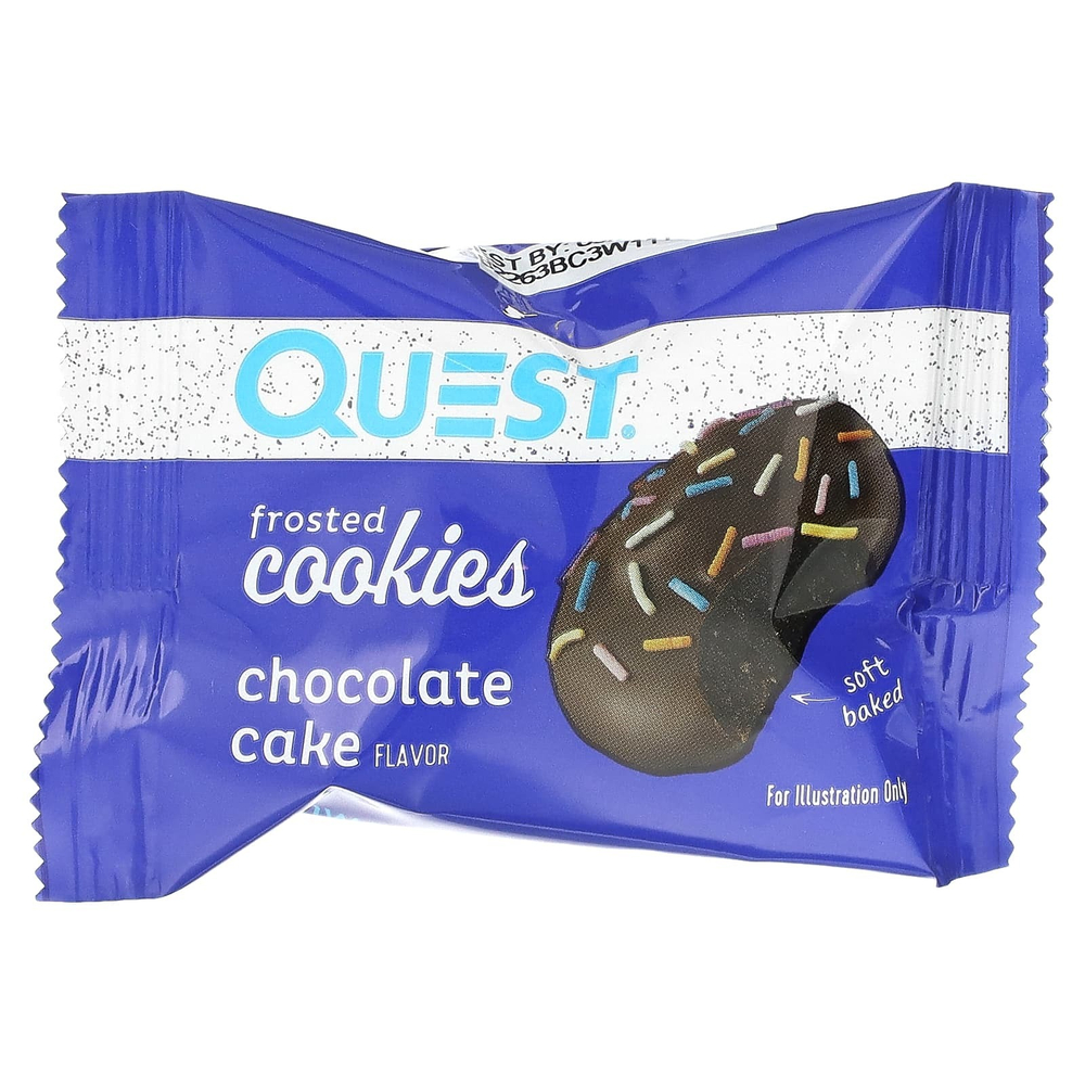 Quest Nutrition, глазированное печенье, шоколадный торт, 8 шт. по 25 г (0,88 унции)