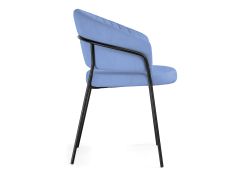 Стул на металлокаркасе Лео голубой / черный